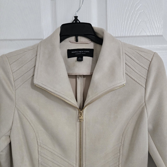 Marc New York By Andrew Marc Women's Blazer Jacket Size S Cream Gold - Picture 3 of 15